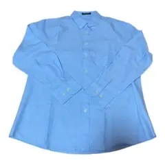 ライトブルー ボタンダウンシャツ　L メンズ　大きめ　ゆったり　青　長袖　シャツ