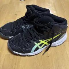 ASICS バスケットシューズ ブラック/イエロー　キッズ 21センチ