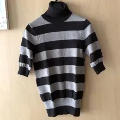 GAP 半袖　タートルニット　ボーダー