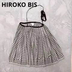 【HIROKO BIS】スカート(13AB)ブラック/ホワイト/ドット/膝下のサムネイル