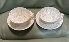 ノリタケ花柄ティーカップセット（2個）