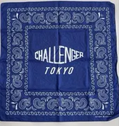 CHALLENGER バンダナ ブルー ペイズリー柄
