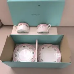 Tiffany & Co. 花柄カップ・ソーサーセット
