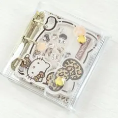 キティ　3穴バインダー　シール帳　シールバインダー　シールブック　ヒョウ柄