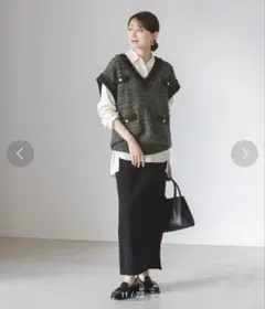 noble ツイードニットベスト