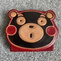 くまモン　本革　コインケース　赤　レッド　財布　古銭入れ