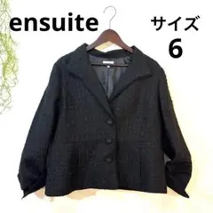 ensuite 黒 ボタン付きジャケット サイズ6のサムネイル