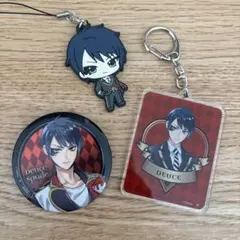 ツイステッドワンダーランド デュース 缶バッジ ラバーマスコット キーホルダー