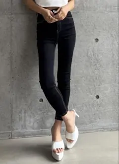 GYDA ジェイダ ワンウォッシュハイウエストスキニーパンツ «xs»ブラック