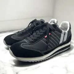 【極美品】 パトリック マラソン スニーカー 40 25相当 ブラック ホワイト