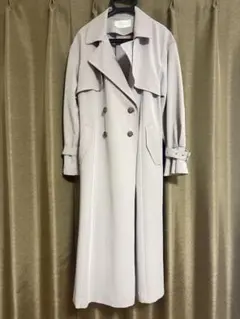 薄紫 ダブルブレスト トレンチコート