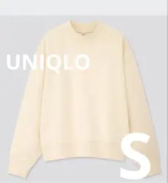 UNIQLO スウェットクルーネックシャツ　オフホワイト　トレーナー S