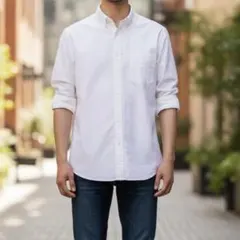 UNIQLO オックスフォードシャツ ホワイト XL 大きめサイズ