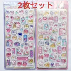 新品　匿名配送　ハローキティ　ボンボンドロップシール　2枚セット