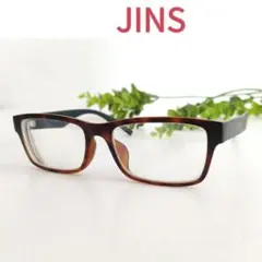 JINS ジンズ メガネ 眼鏡 スクエア ブラウン デミ 艶消し マット 軽量