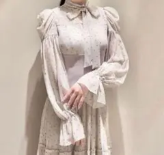 snidel ウエストリブワンピース ドット dot 0サイズ