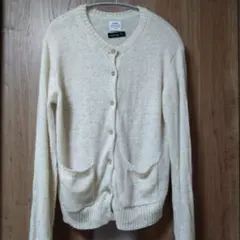 コーエン　ラムウールクルーネックカーディガン　アイボリー