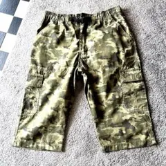 迷彩 カーゴショートパンツ ゴムウエスト