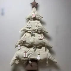 今日明日限定価格　3coins布製クリスマスツリー　オーナメント付き