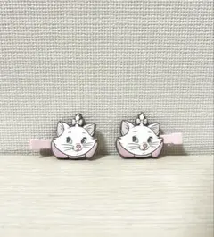 【ディズニーストア】マリーちゃん 前髪クリップ 2個セット 洗顔用 ピンク