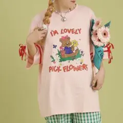 未使用《w closet》あみこ企画 ヴィンテージライクくまちゃんBIGTeeのサムネイル