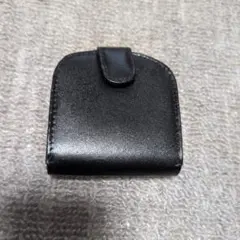ブラックレザー コインケース キーリング付き