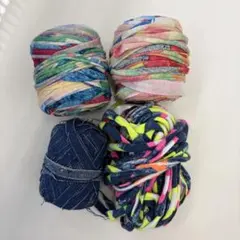 Tシャツヤーン ズパゲッティ 玉巻き まとめ売り 長さ不明