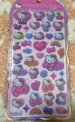 コットンパフィー シール キティ ヒョウ柄