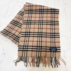 【極美品】Burberry バーバリー　ノバチェック　マフラー　ウール　ベージュ