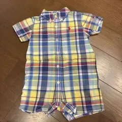 Ralph Lauren チェック柄 半袖ロンパース 6M