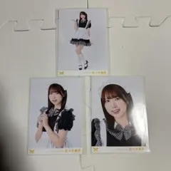 3枚セット　ラフラフ　佐々木楓菜　生写真　コンプ　メイド