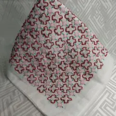 【007】刺し子ふきん花ふきん　ハンドメイド　布巾　キッチンファブリック