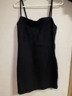ブラックキャミワンピース タイトフィット