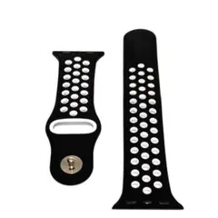 アップルウォッチ スポーツベルト 黒×白 38.40.41mm M/L