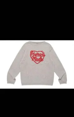HUMAN MADE Heart Knit Sweater "Gray"のサムネイル