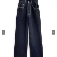 ウエストウェーブデザインデニムパンツ[gn290