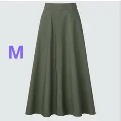 UNIQLO ストレッチコットンブレンドサーキュラースカートM オリーブ