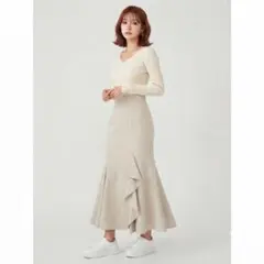 【FREE'S MART】アシメ マーメイドスカート ロング ベージュのサムネイル