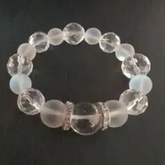 大玉水晶 ビーズ ブレスレット 15cm