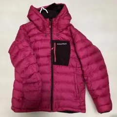 【美品】モンベル　コロラドパーカ　ダウンジャケット　リバーシブルМ　茶×赤紫