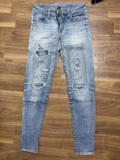 American Eagle 00スキニーデニム ダメージ加工のサムネイル