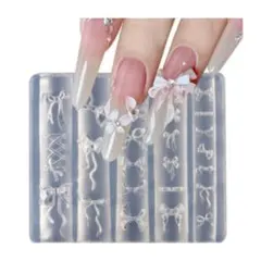 匿名配送☆ハンドメイド用シリコンモールド☆リボンネイル