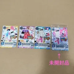 アイカツカード 4枚セット ノイジーピアニストサンダル　未開封　クール