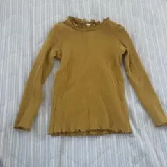 après les cours 長袖　リブ　カットソー マスタード