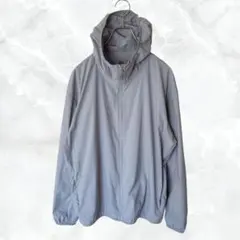 ユニクロ ポケッタブルUVカットパーカ グレー L 撥水 UVカット アウトドアのサムネイル