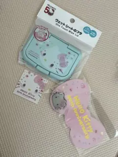 ハローキティ　50周年　ノベルティ　ピンバッジ　シール