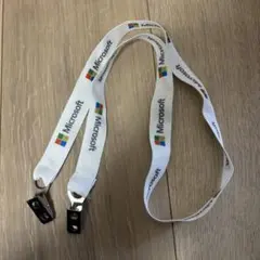 Microsoft ストラップ 白　ネックストラップ
