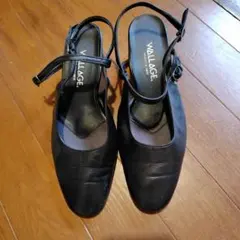 WALLAGE パンプス ブラック ストラップのサムネイル