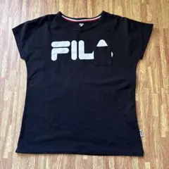 FILA ブラック 半袖Tシャツ S〜Mサイズ ポケット付き黒160