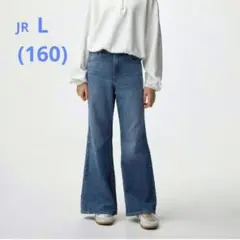 GU GIRLS リラックスワイドフレアジーンズ 160 レディースМのサムネイル